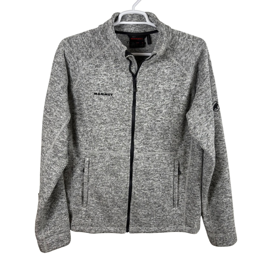 Mammut Neierprum Sweater Fleece Jacket Mens XL Gray Full-Zip Swiss Gorpcore